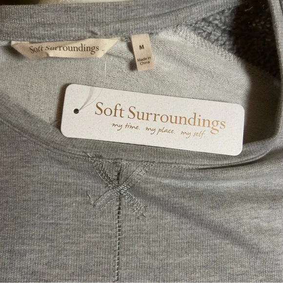 Soft Surroundings Ana Pullover Tunic Grey Heather Cozy Comfy New womens size Med - Picture 6 of 16